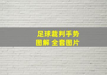 足球裁判手势图解 全套图片